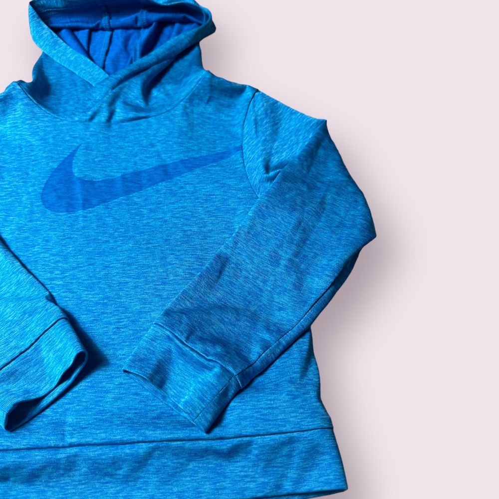 Toddler Girl Nike Dri Fit Blue Long Sleeve Hoodie Shirt Size 1-2 Years 2T - Picture 4 of 7